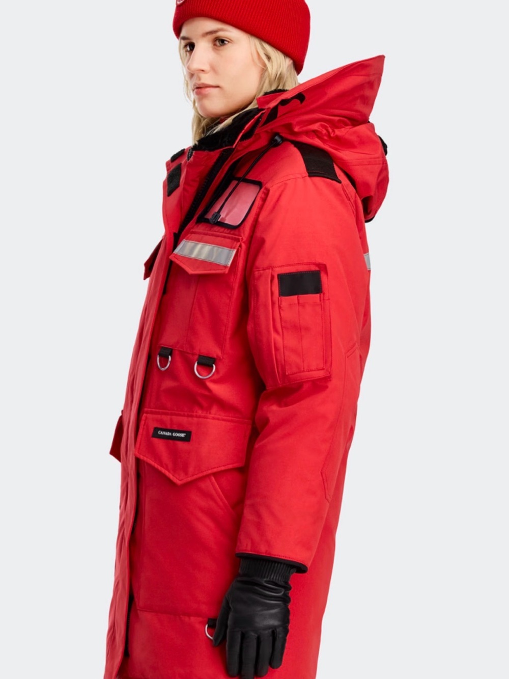 Canada Goose Red Expedition-Style Women's Parka